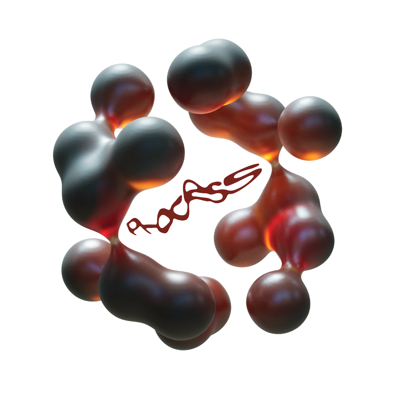Process 2-Year Anniversary - Die-cut molecule sticker - wordmark by Mike Wert (mugwert)