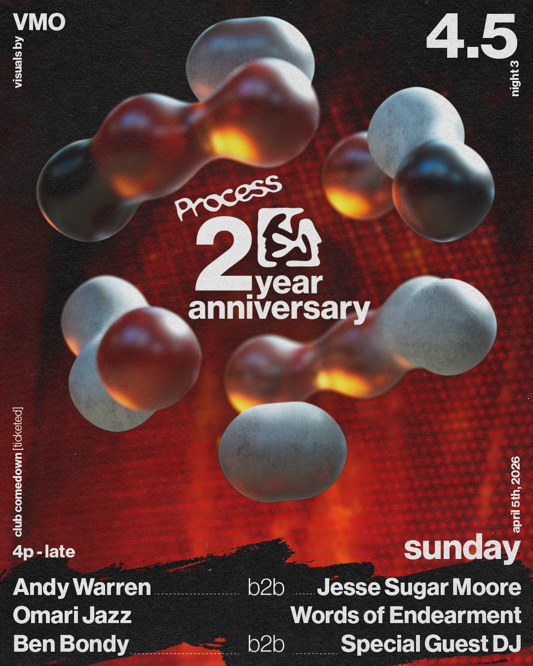 Process 2-Year Anniversary - Night 3 (Sunday) - animated promo poster