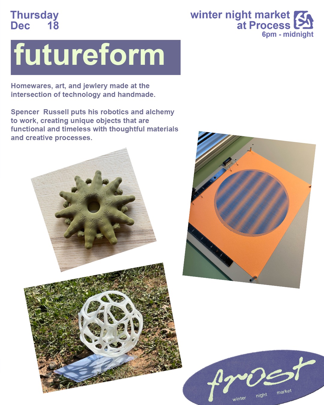 frost - futureform - 3D prints + jewelry vendor sheet