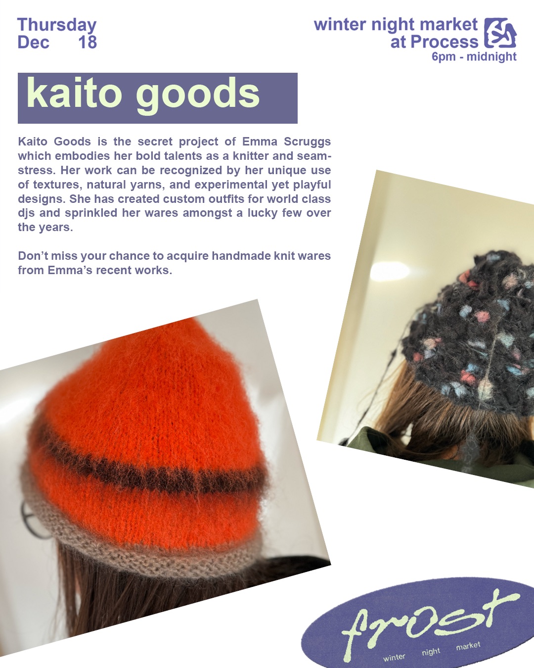 frost - kaito goods - knitwear vendor sheet