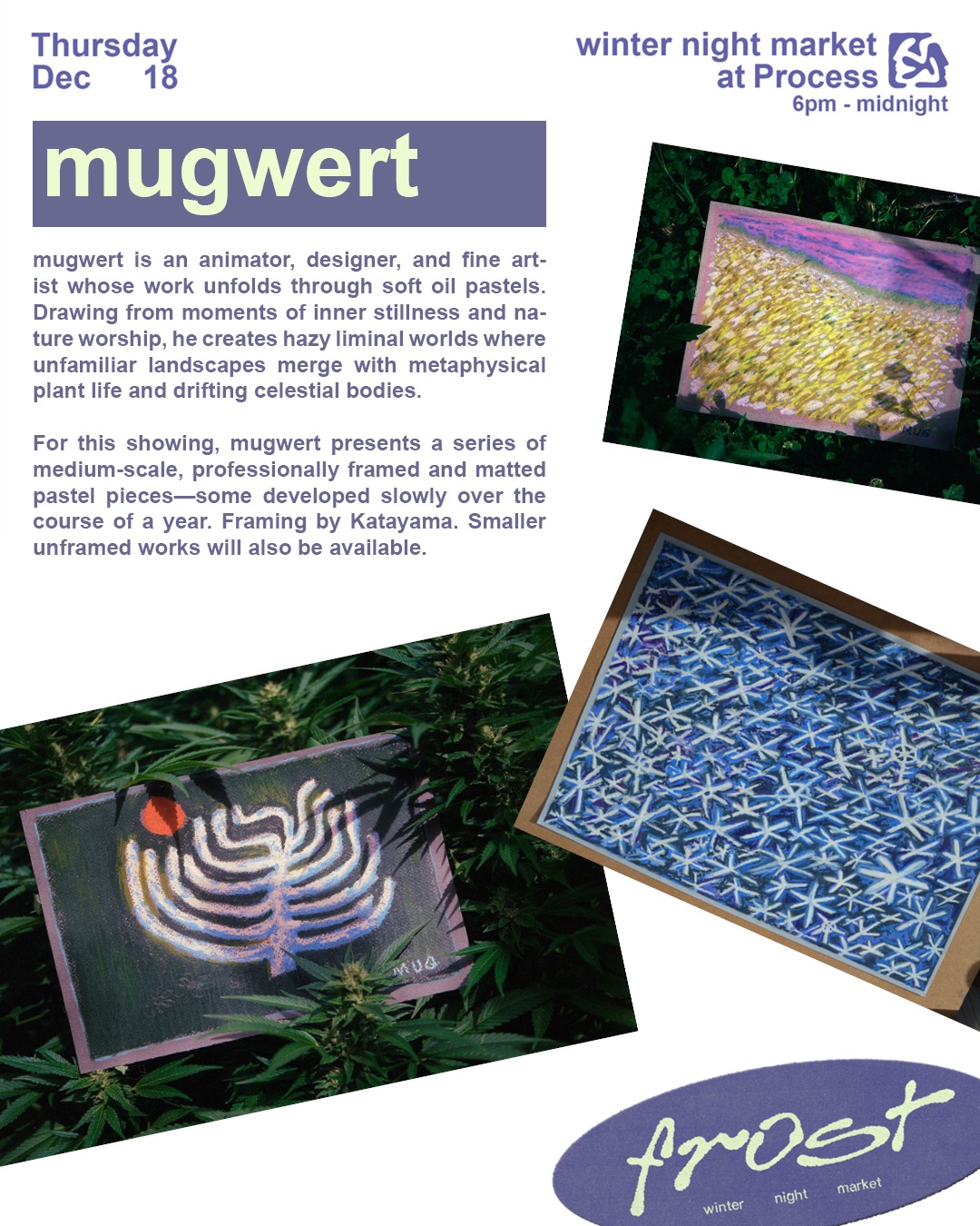 frost - mugwert - oil pastel works vendor sheet