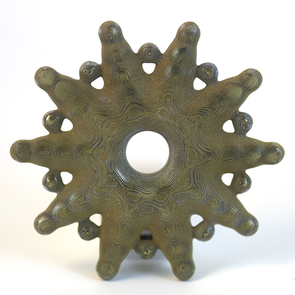 Metaball Stars - Spike tips and contour layer lines, close