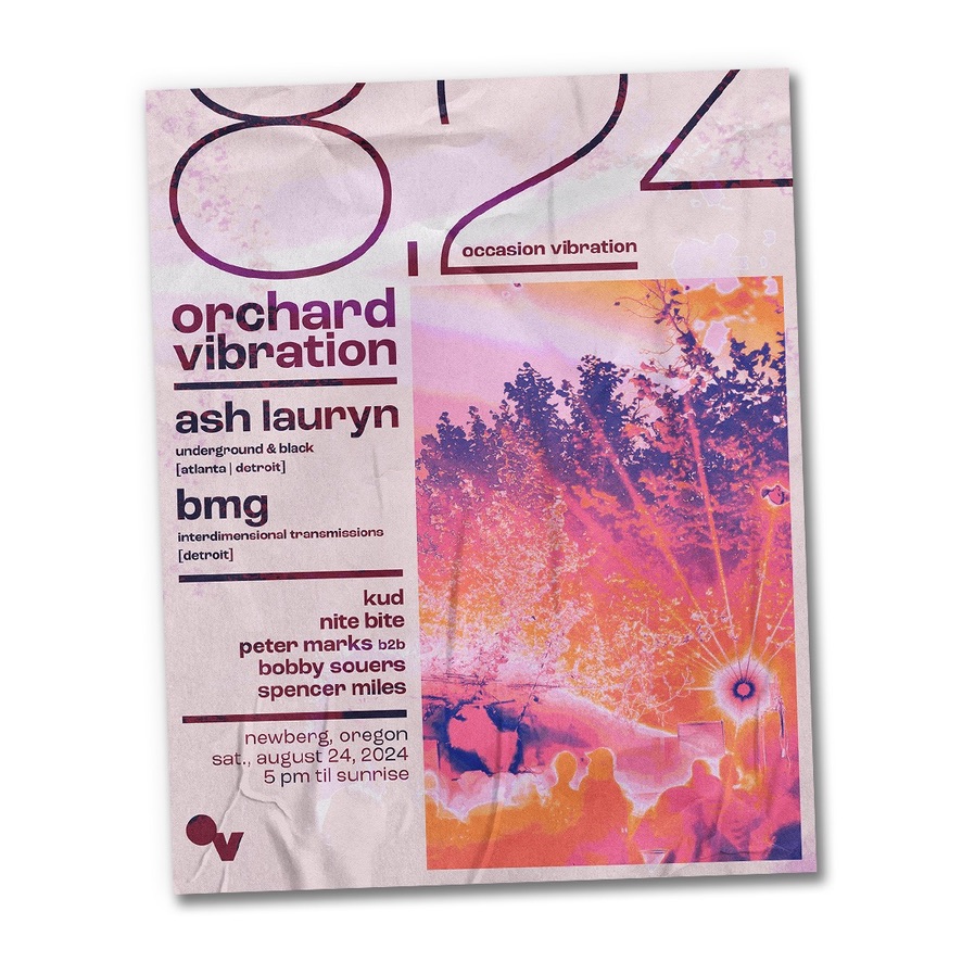 Orchard Vibration 2024 - Printed on a creased sheet