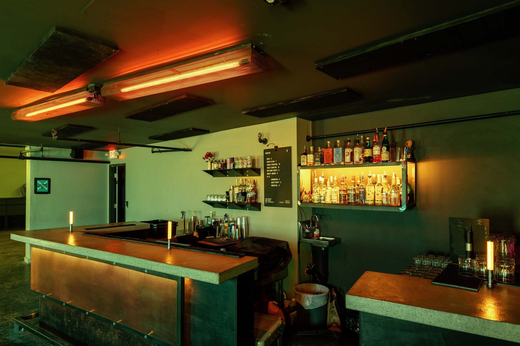 Process Nightclub - Bar + back-bar shelving