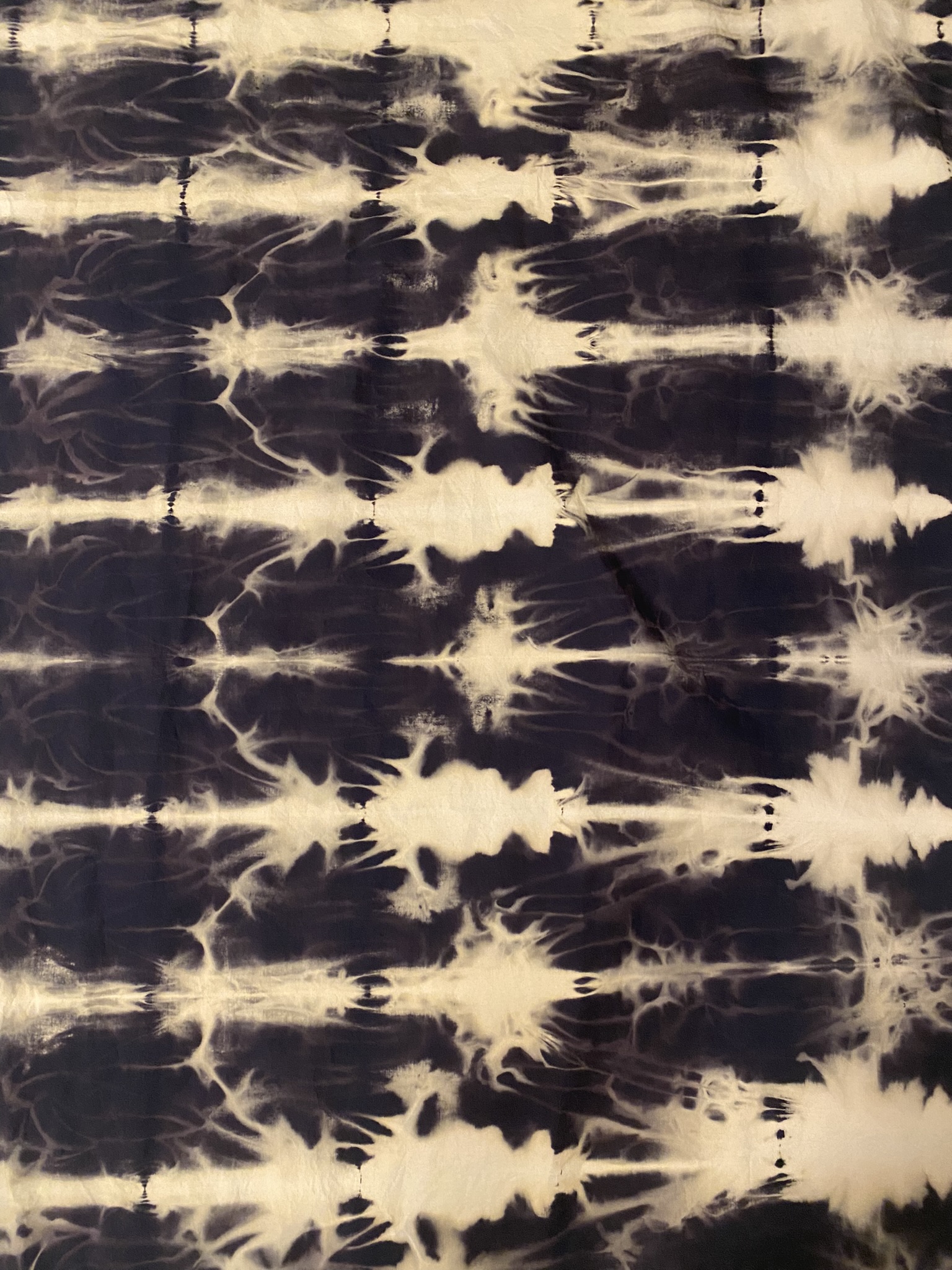 Discharge-Bleached Bolt - Discharged bursts along the fold lines